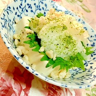 ❤大葉と新玉葱と天かす青海苔の冷や奴❤